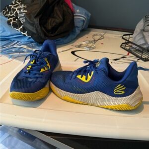 Men’s under armour x Steph curry Blue and Yellow Athletic Shoes